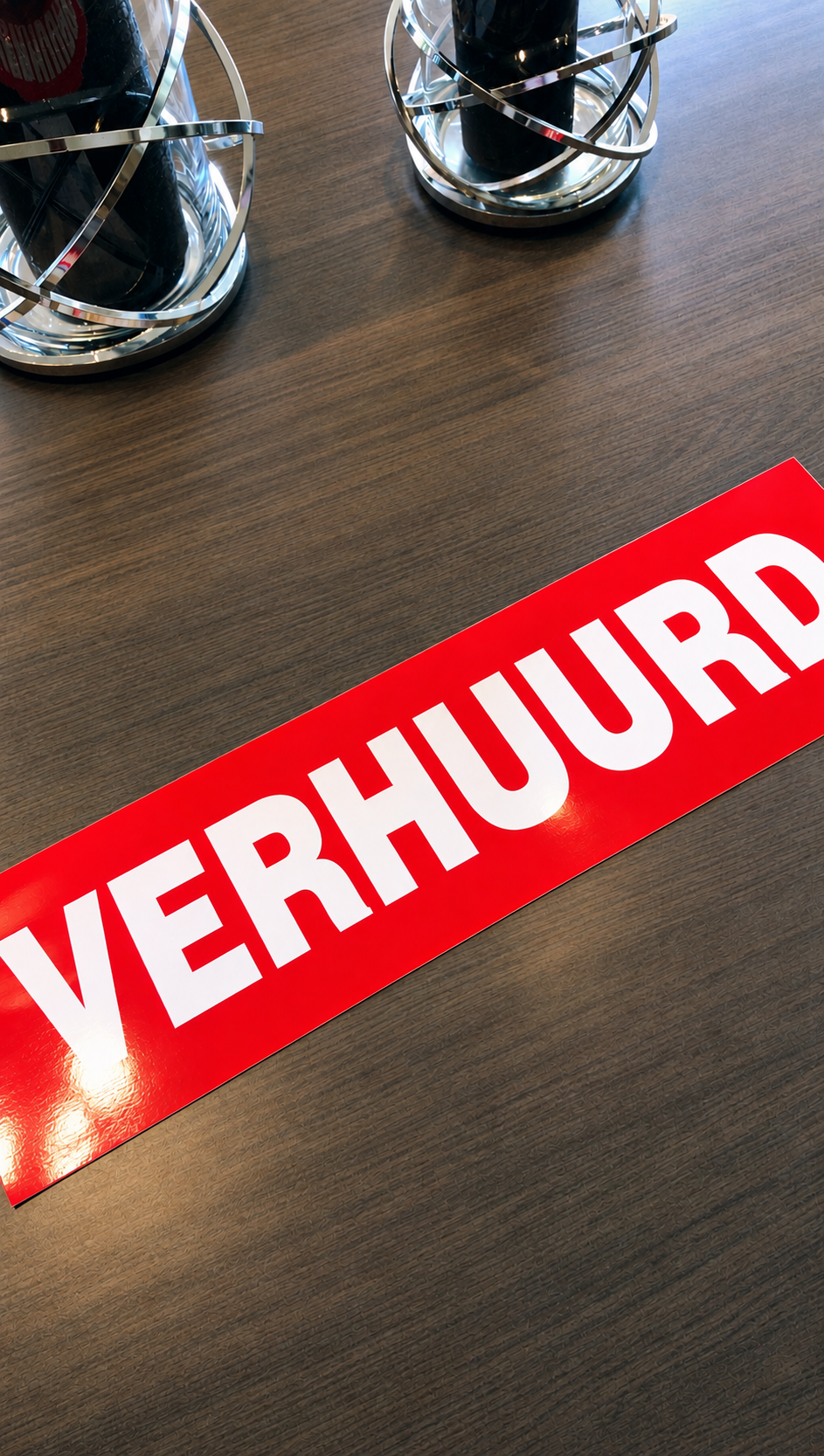 Verhuurd sticker - pand succesvol verhuurd